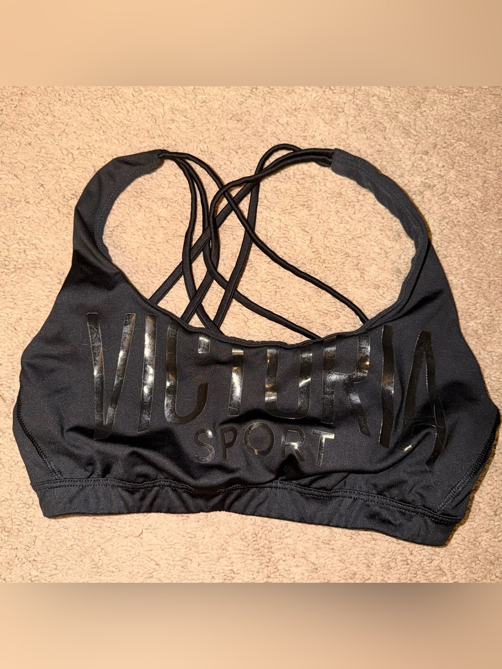 Black PINK Sport Crossback Sports Bra